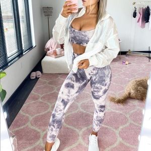 NWT lululemon align pant 28” + flow y bra set /dye